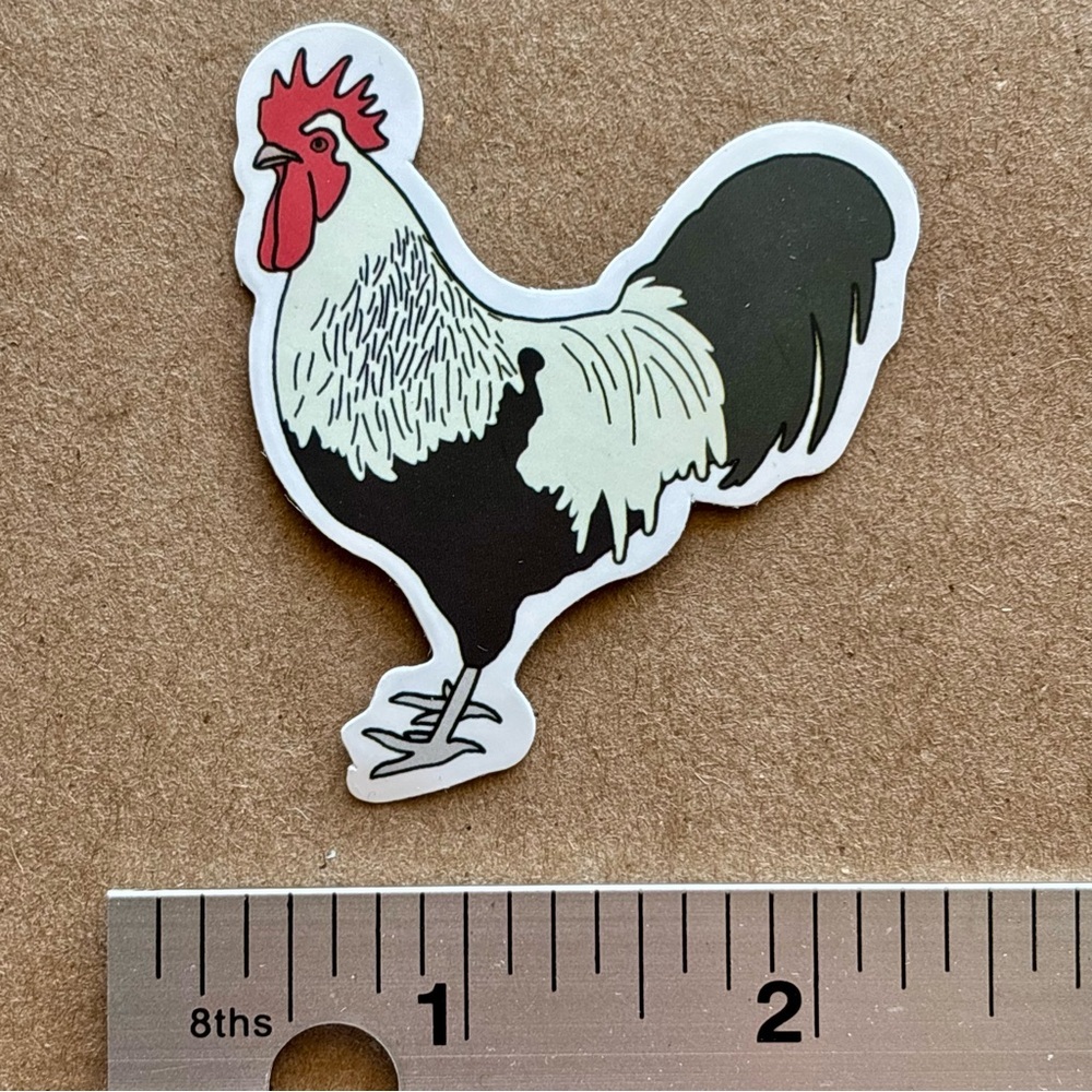 10/$10 Rooster Aesthetic Vinyl Sticker Waterproof Water Bottle Laptop Crafts